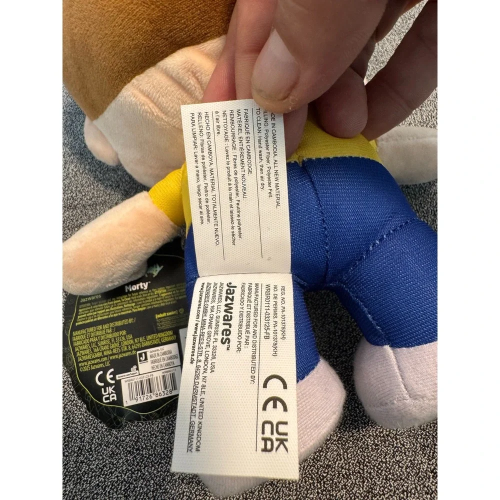Jazwares Rick And Morty Warner Bros Morty Plush Figure Adult Swim Cartoon Toy 8